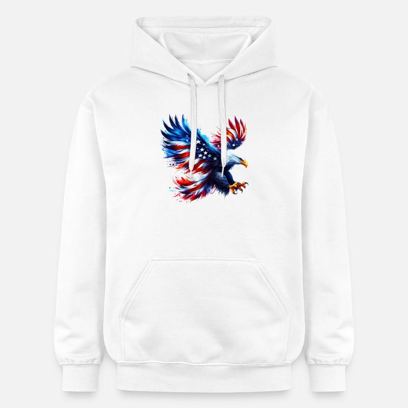 Eagle Flag USA USA Américain - Sweat à capuche Softstyle® Gildan Unisexe - blanc