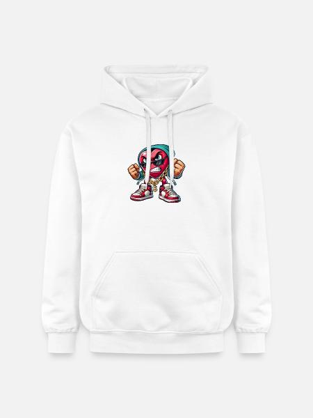 Böses Herz Gangster Design - Gildan Unisex Softstyle® Midweight Hoodie - Weiß