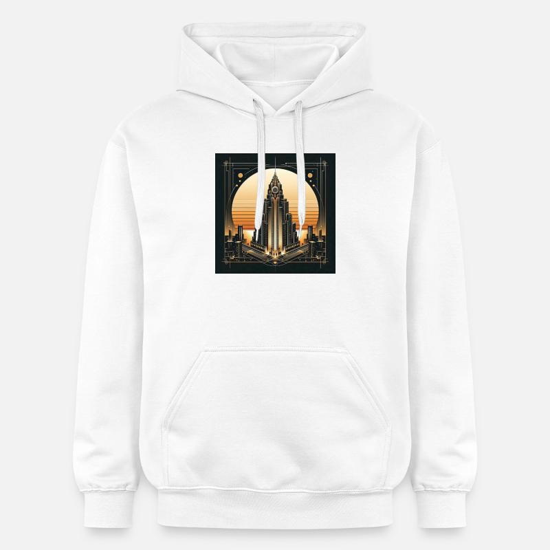 Gratte-ciel 1 - Sweat à capuche Softstyle® Gildan Unisexe - blanc