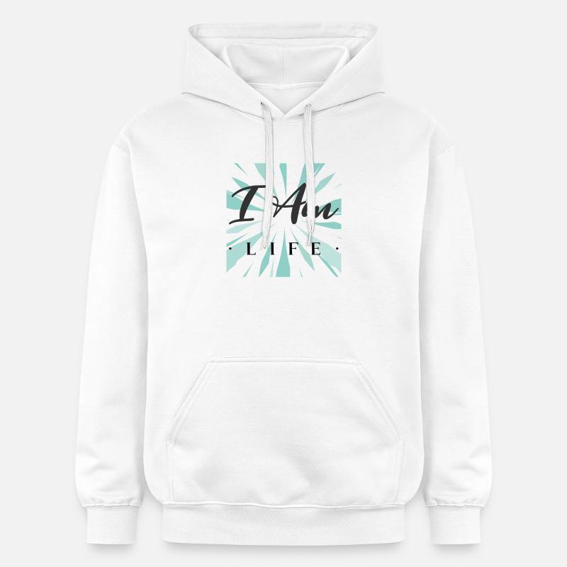 Ich bin das Leben - Gildan Unisex Softstyle® Midweight Hoodie - Weiß