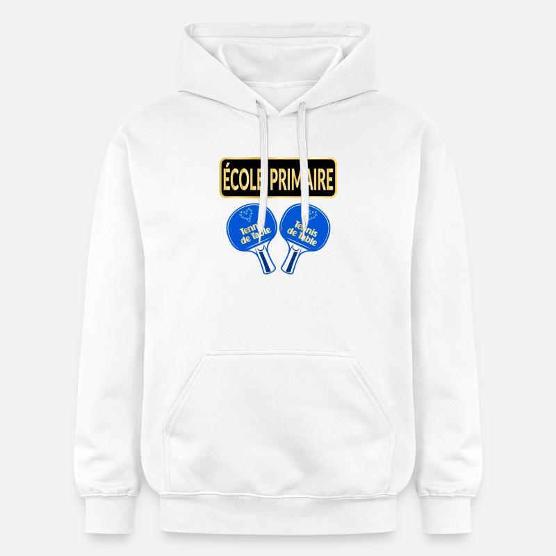 École Primaire - Tennis de Table - Sweat à capuche Softstyle® Gildan Unisexe - blanc