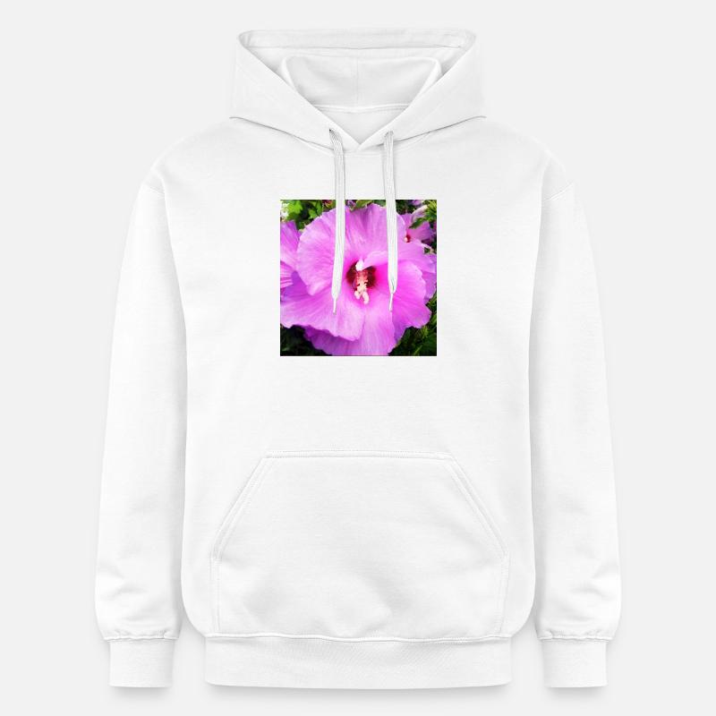 Fleur de mauve - Sweat à capuche Softstyle® Gildan Unisexe - blanc