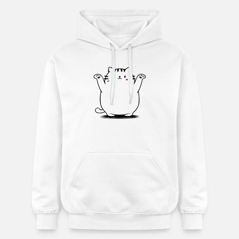 Chat mignon - Sweat à capuche Softstyle® Gildan Unisexe - blanc