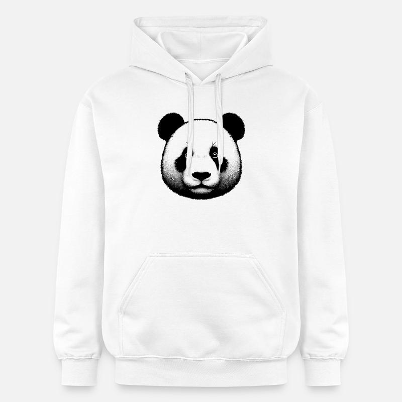 Panda - Sweat à capuche Softstyle® Gildan Unisexe - blanc