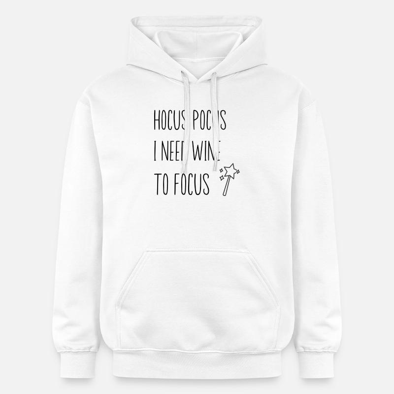 Magie, Vin, Boire, Penser, Se concentrer - Sweat à capuche Softstyle® Gildan Unisexe - blanc