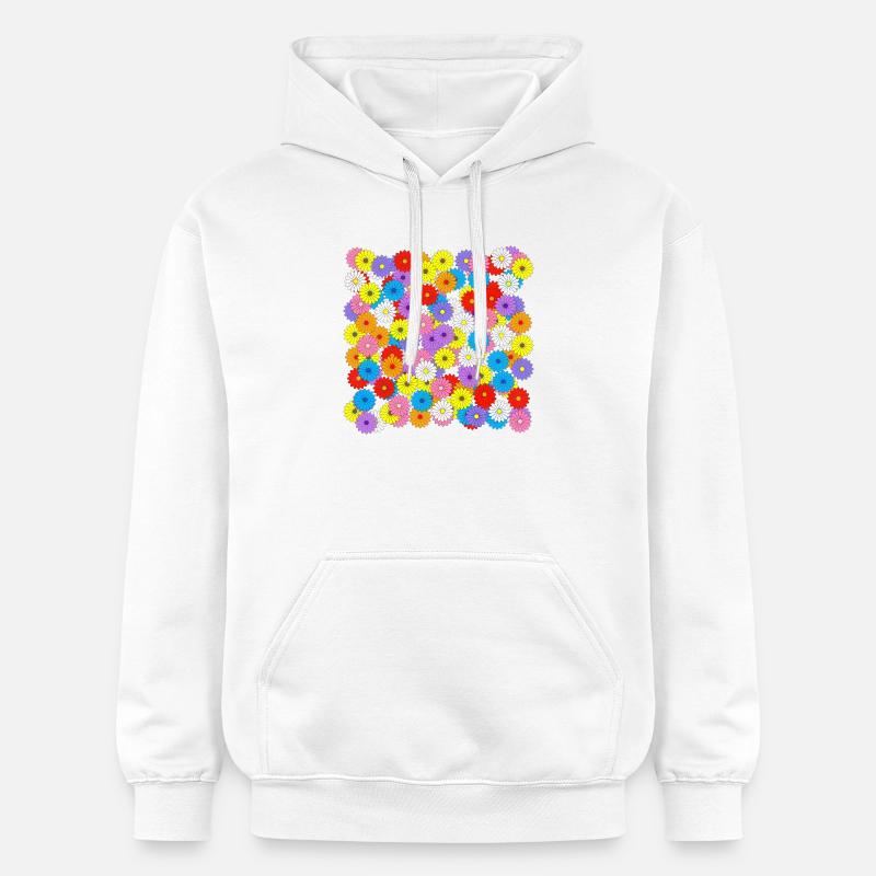 Mer de fleurs - Sweat à capuche Softstyle® Gildan Unisexe - blanc