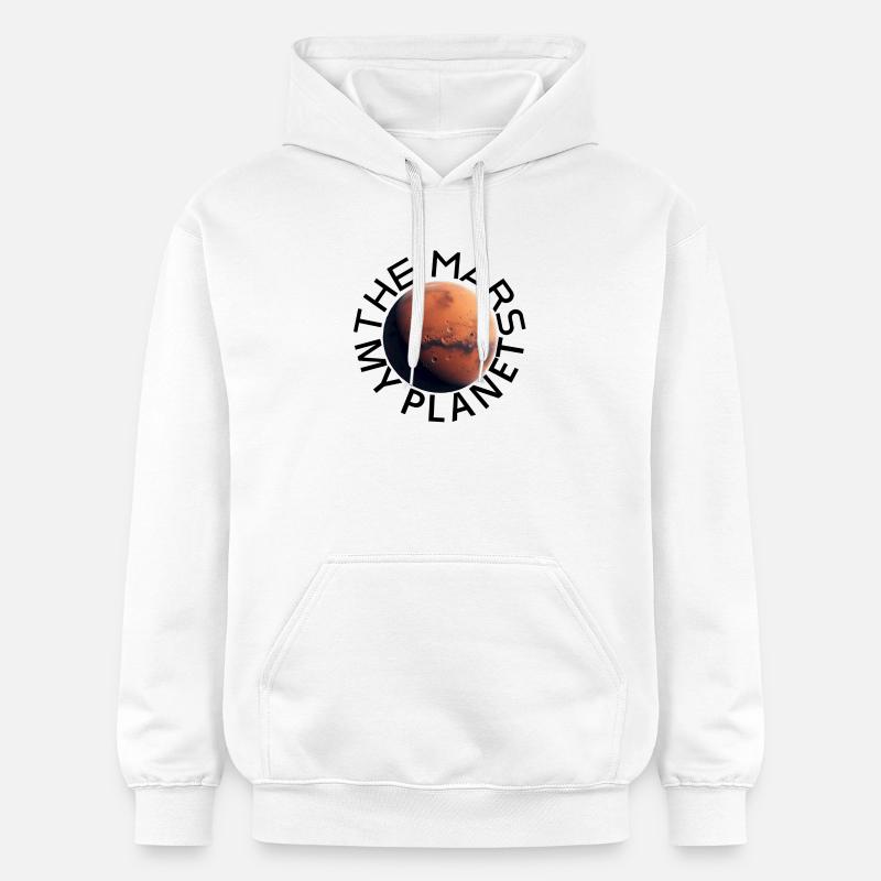 Surface martienne avec cratères - Sweat à capuche Softstyle® Gildan Unisexe - blanc