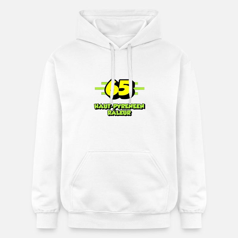 Haut-Pyrénéen râleur - Sweat à capuche Softstyle® Gildan Unisexe - blanc