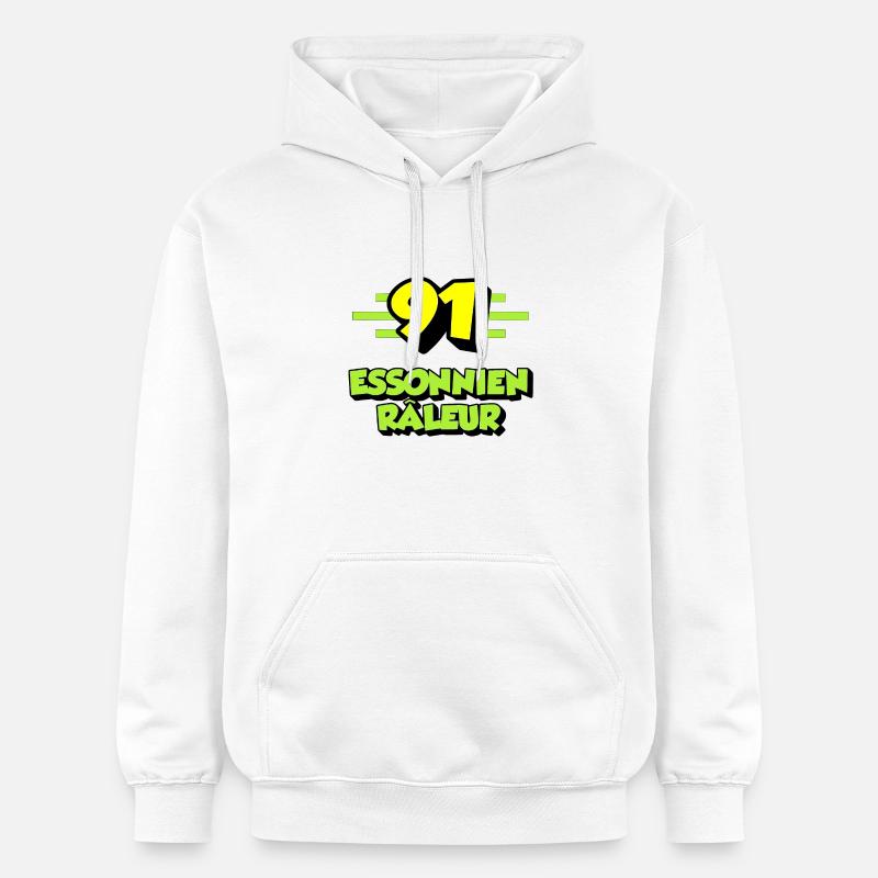 Essonnien râleur - Sweat à capuche Softstyle® Gildan Unisexe - blanc