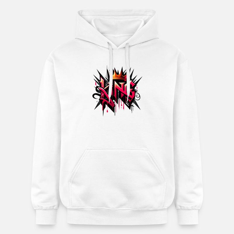 Couronne du Roi Graffiti - Sweat à capuche Softstyle® Gildan Unisexe - blanc
