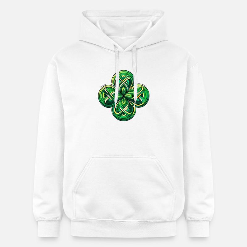 Trèfle à quatre feuilles - Sweat à capuche Softstyle® Gildan Unisexe - blanc