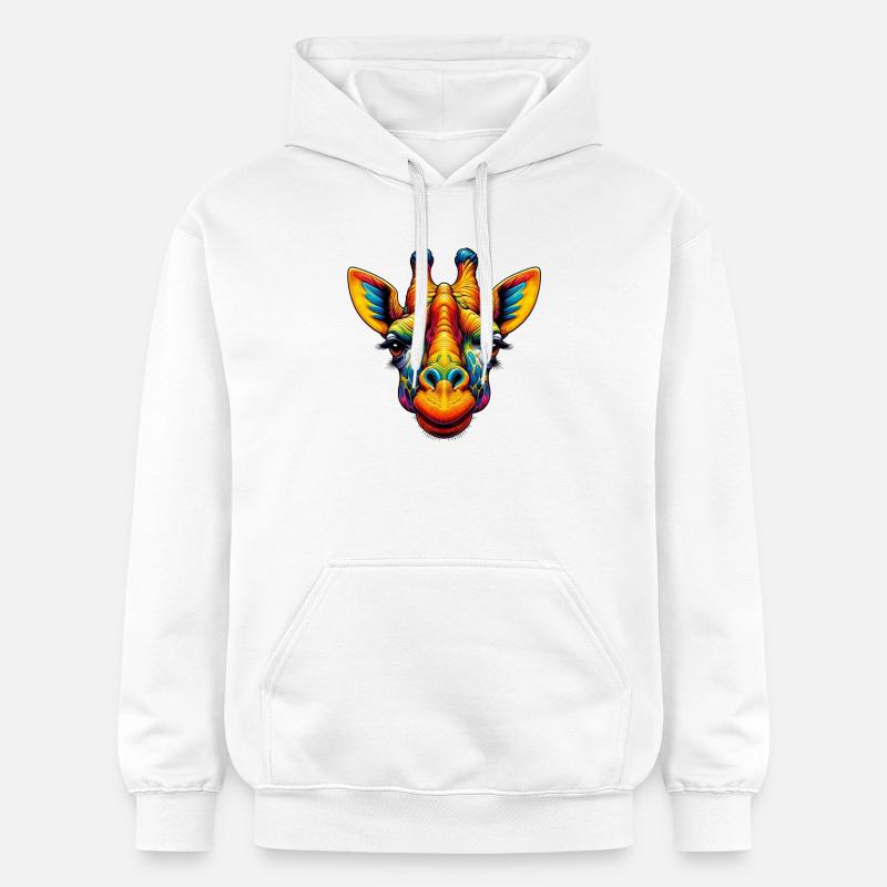 Girafe - Sweat à capuche Softstyle® Gildan Unisexe - blanc