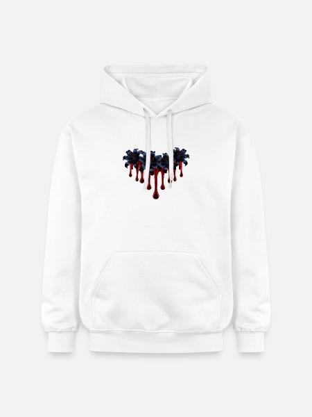 Nachtblüten Tropfenbild - Gildan Unisex Softstyle® Midweight Hoodie - Weiß
