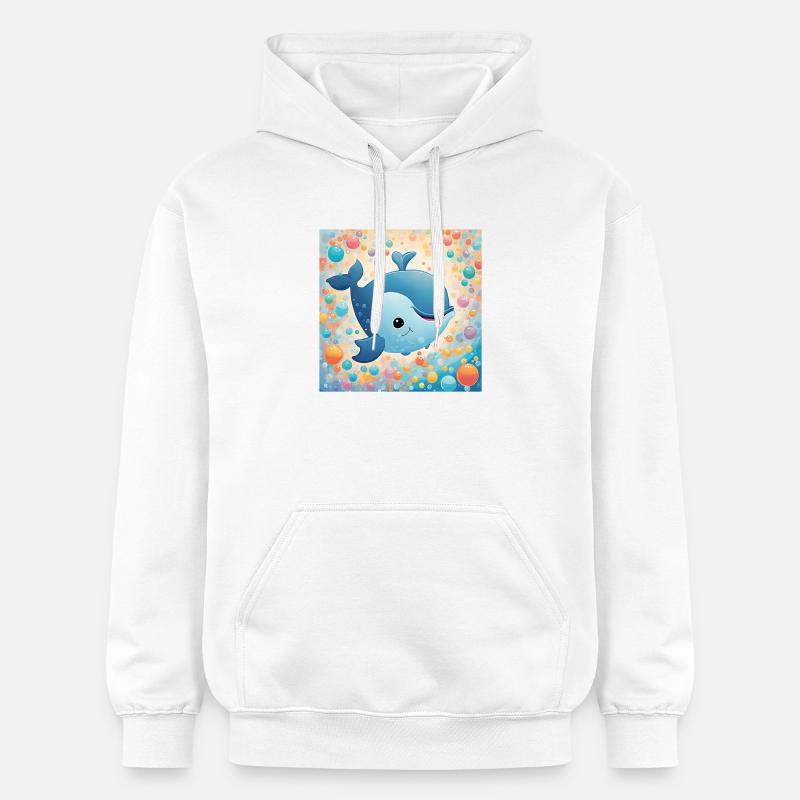 poster bébé, chambre d'enfant, nourrisson - Sweat à capuche Softstyle® Gildan Unisexe - blanc