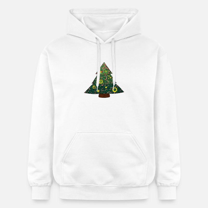 Cannes de Noël Mandala - Sweat à capuche Softstyle® Gildan Unisexe - blanc