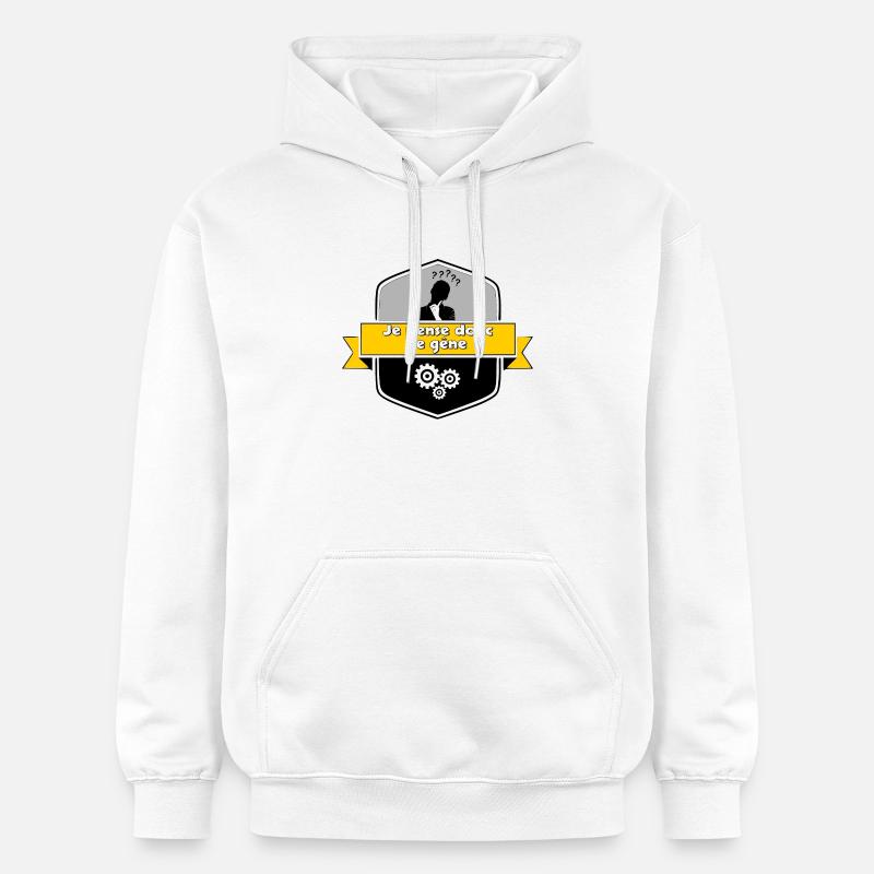 Je pense - Sweat à capuche Softstyle® Gildan Unisexe - blanc