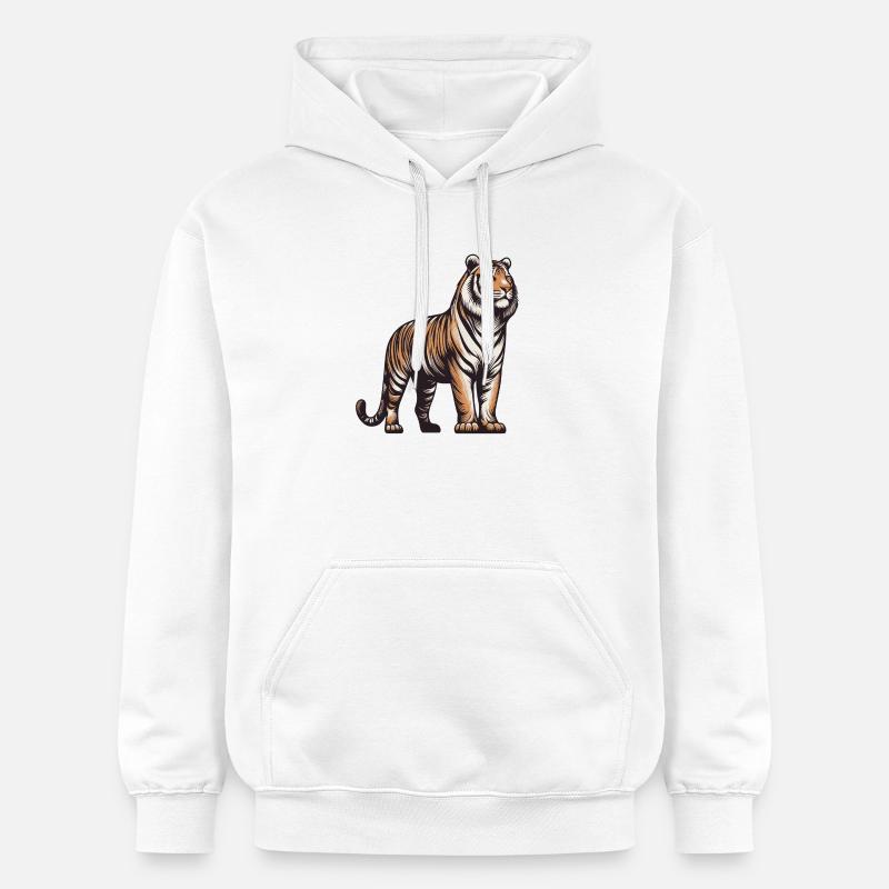 Tigre - Sweat à capuche Softstyle® Gildan Unisexe - blanc