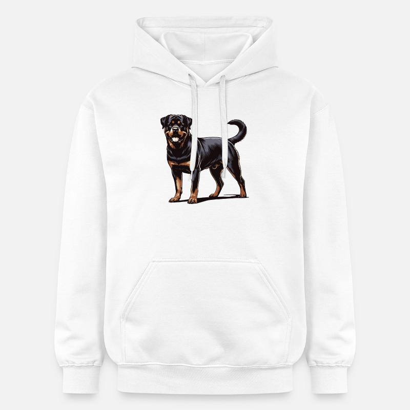 Rottweiler - Sweat à capuche Softstyle® Gildan Unisexe - blanc