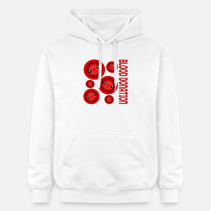 DON DE SANG Donneurs - Sweat à capuche Softstyle® Gildan Unisexe - blanc
