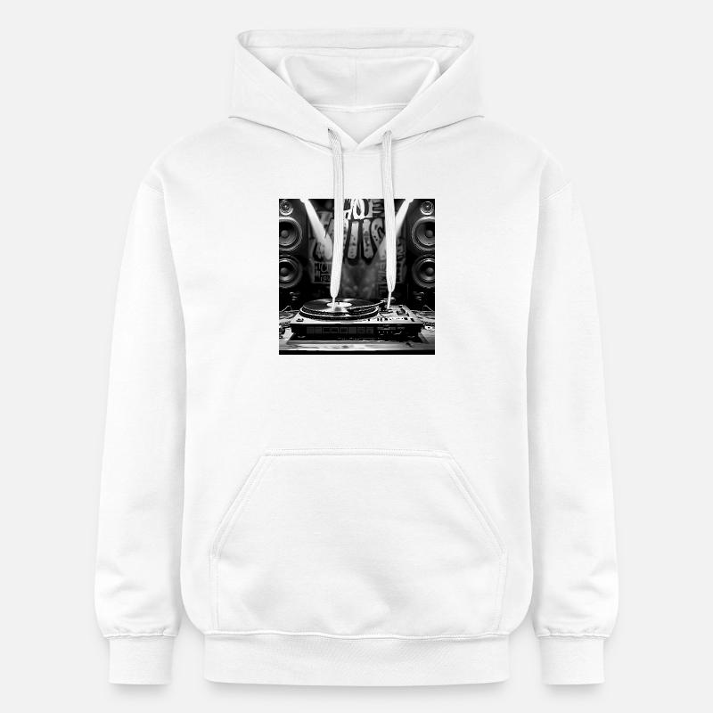 Dj set - Sweat à capuche Softstyle® Gildan Unisexe - blanc