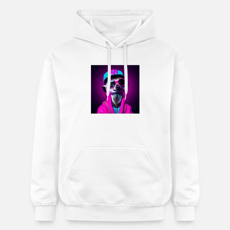 suricate, suricate humour, suricate rigolo - Sweat à capuche Softstyle® Gildan Unisexe - blanc