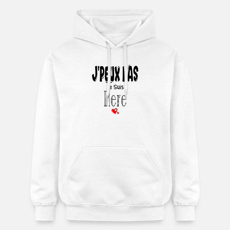 J'Peux Pas Je suis Mère - Sweat à capuche Softstyle® Gildan Unisexe - blanc