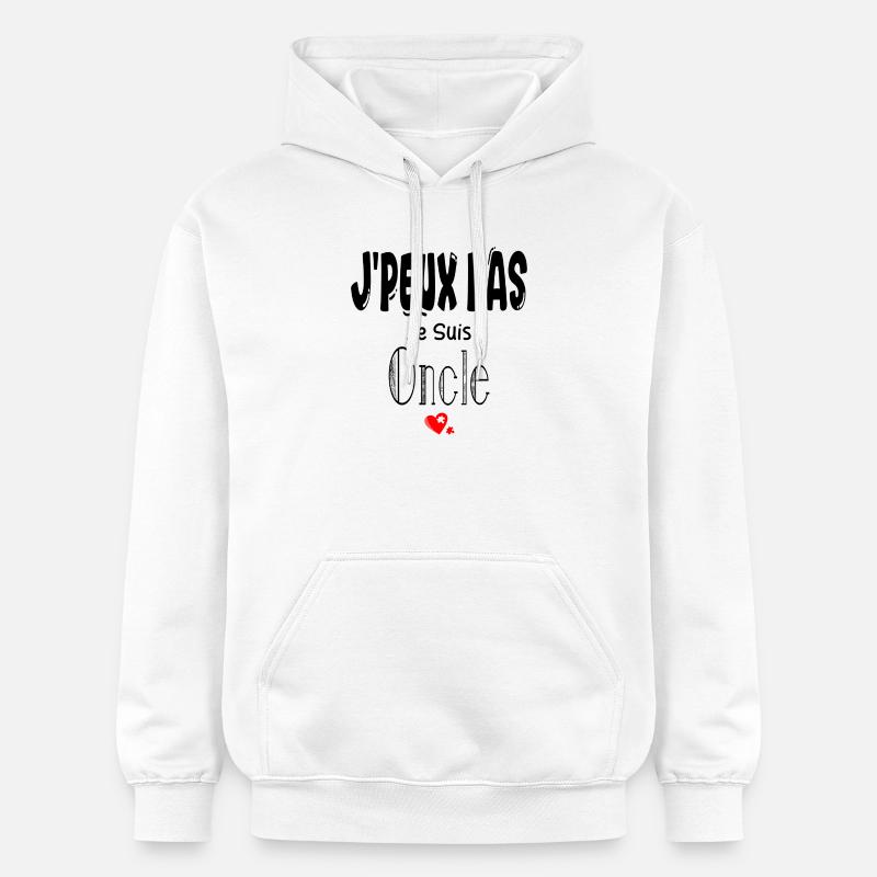 J'Peux Pas Je suis Oncle - Sweat à capuche Softstyle® Gildan Unisexe - blanc
