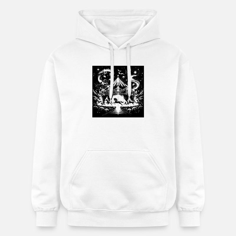 Cirque Abstrait Dégradé - Sweat à capuche Softstyle® Gildan Unisexe - blanc