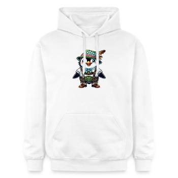 Bayerischer Pinguin - Gildan Unisex Softstyle® Midweight Hoodie - Weiß - Vorne - Liana (172cm) & Jaron (178cm)