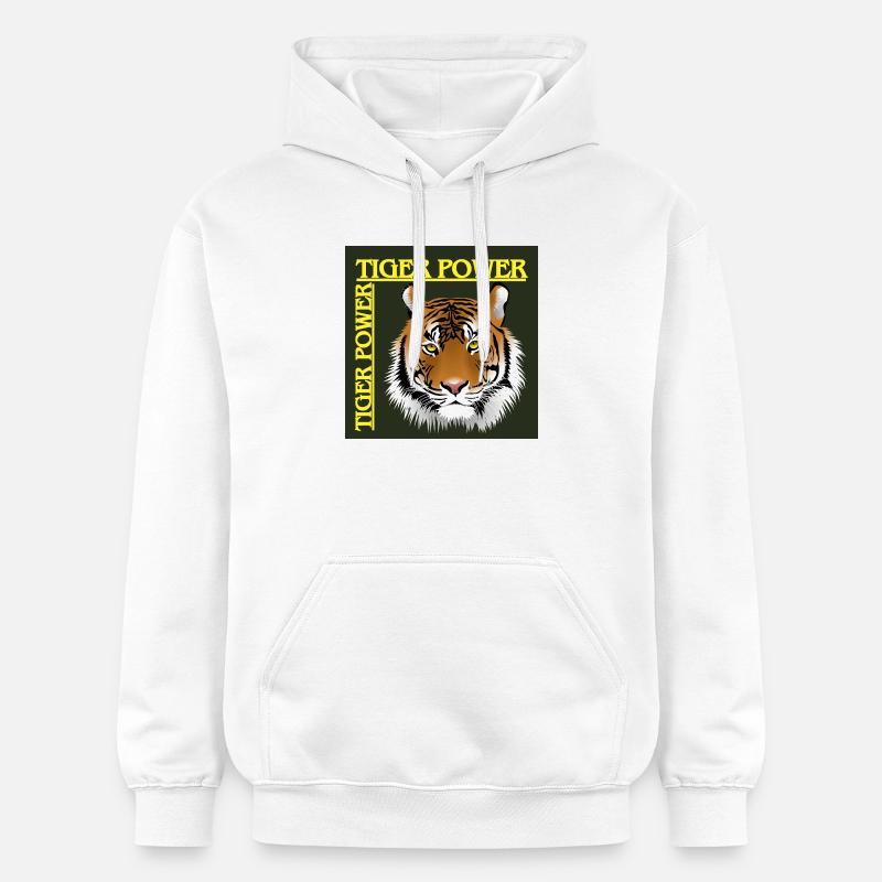 Le pouvoir du tigre - Sweat à capuche Softstyle® Gildan Unisexe - blanc