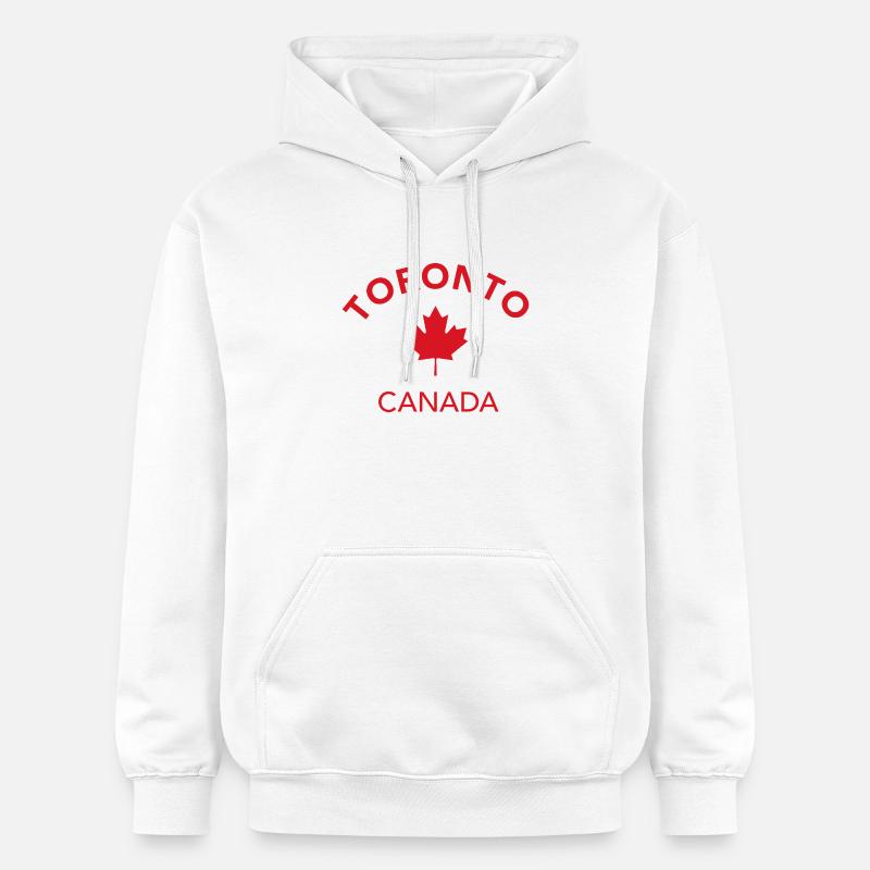 TORONTO, Canada, Canada - Sweat à capuche Softstyle® Gildan Unisexe - blanc