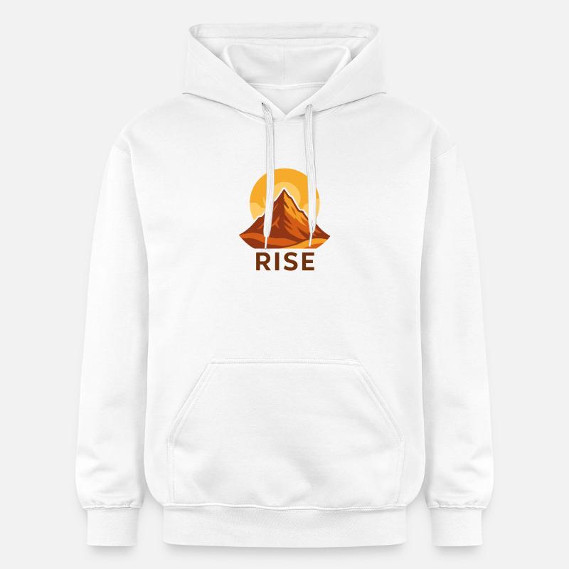 Rise – Puissant comme le matin - Sweat à capuche Softstyle® Gildan Unisexe - blanc