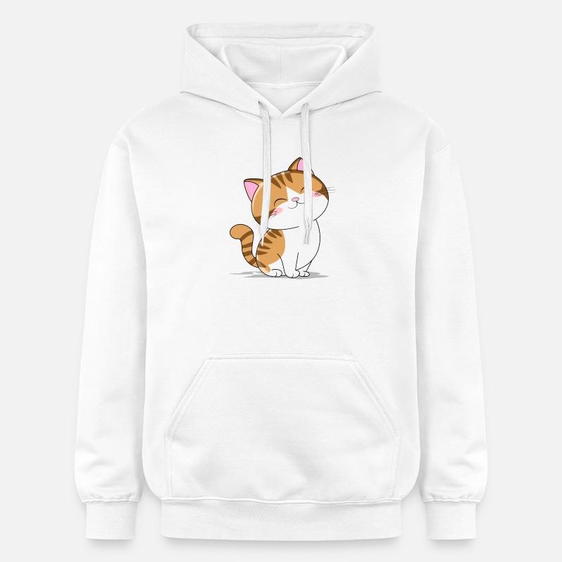 Petit chat mignon - Sweat à capuche Softstyle® Gildan Unisexe - blanc