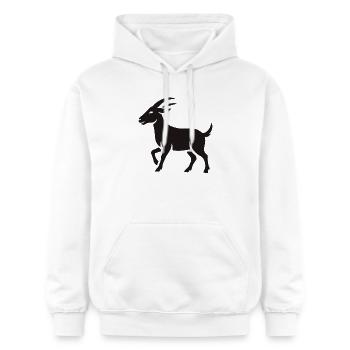 Geißbock - Gildan Unisex Softstyle® Midweight Hoodie - Weiß - Vorne - Liana (172cm) & Jaron (178cm)