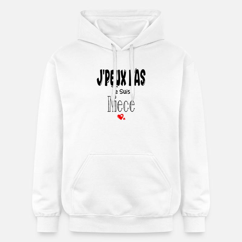 J'Peux Pas Je suis Nièce - Sweat à capuche Softstyle® Gildan Unisexe - blanc