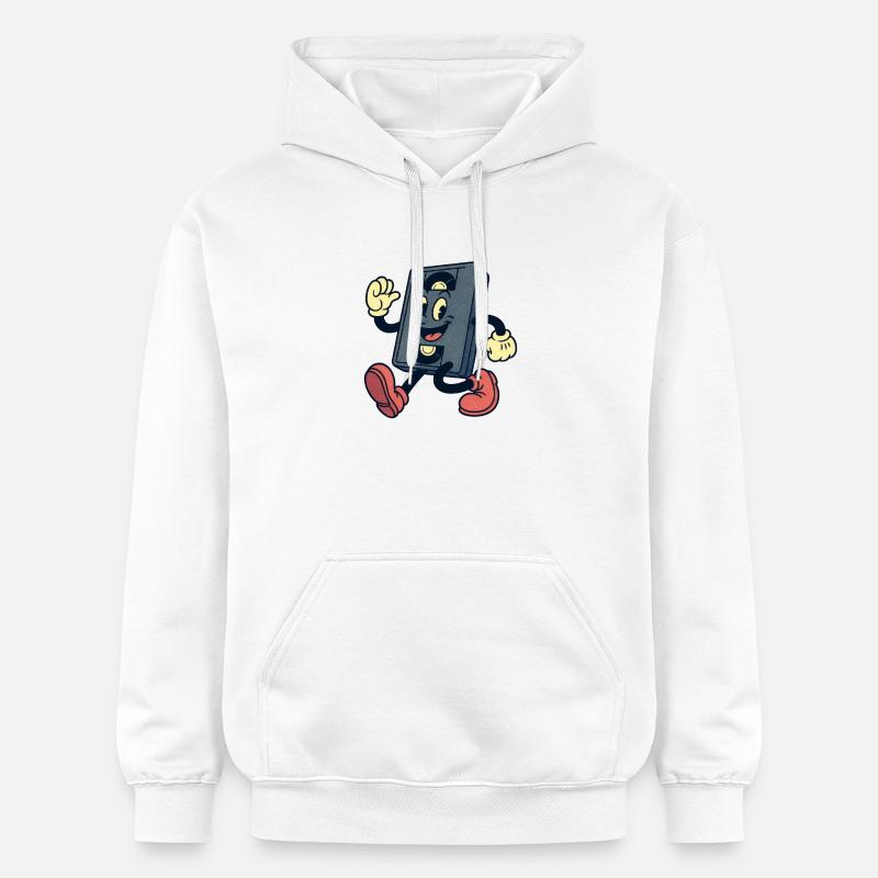 Cassette VHS heureuse - Sweat à capuche Softstyle® Gildan Unisexe - blanc