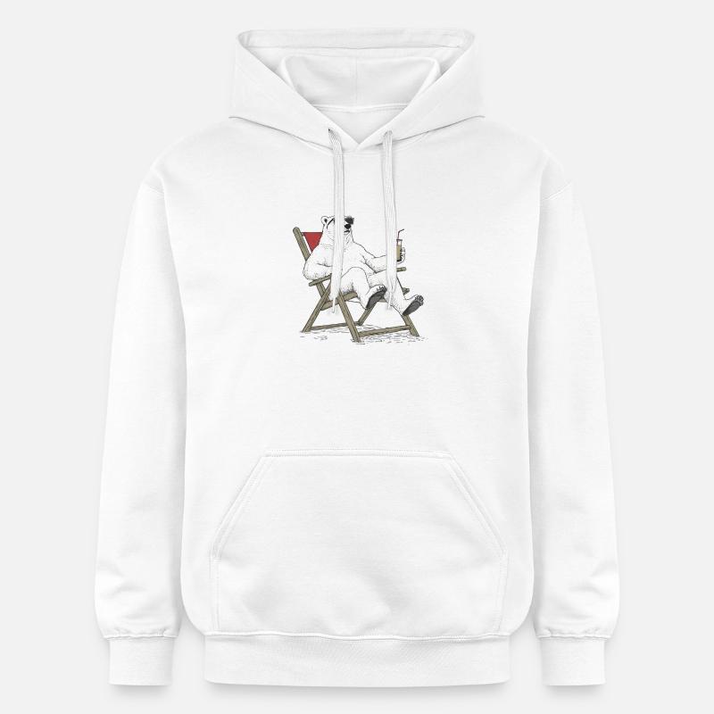 ChillBear - Sweat à capuche Softstyle® Gildan Unisexe - blanc
