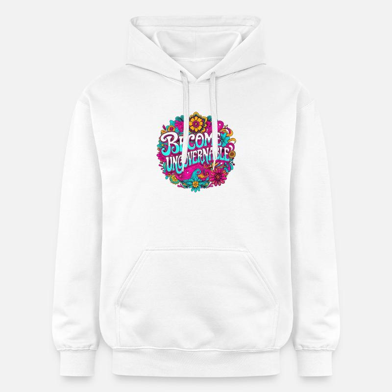 Devenir ingouvernable - Sweat à capuche Softstyle® Gildan Unisexe - blanc