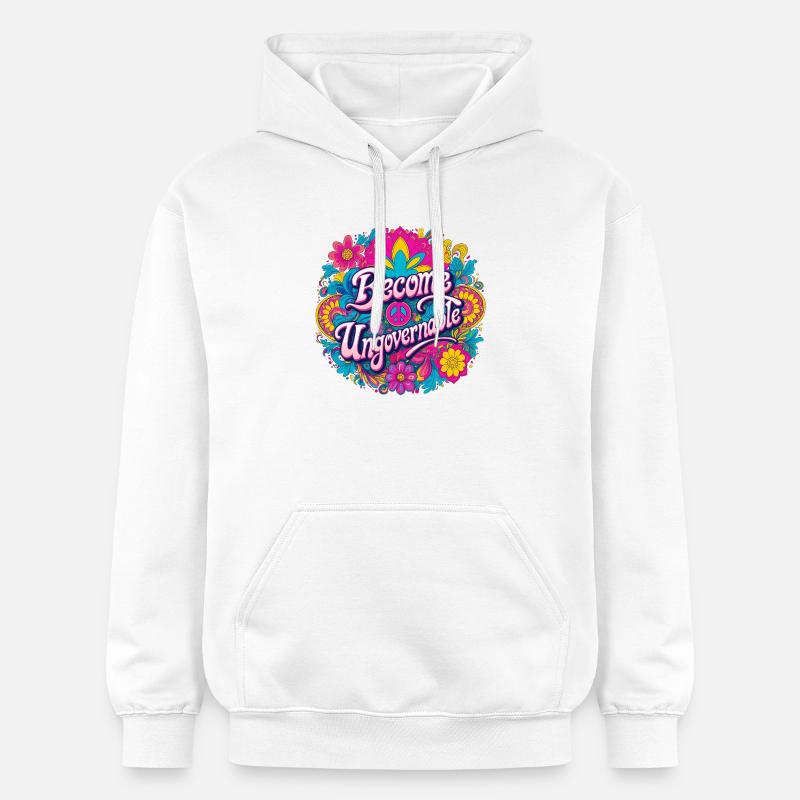 Devenir ingouvernable - Sweat à capuche Softstyle® Gildan Unisexe - blanc