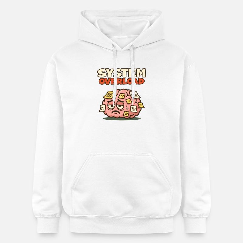 Cerveau en surcharge du système - Sweat à capuche Softstyle® Gildan Unisexe - blanc