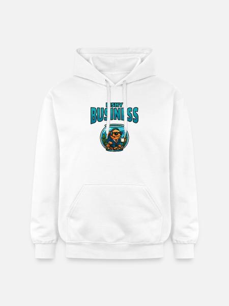 Fischgeschäft im Aquarium - Gildan Unisex Softstyle® Midweight Hoodie - Weiß