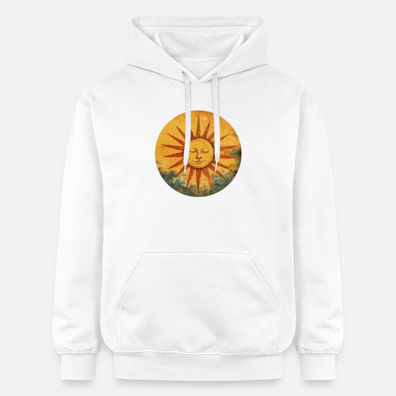 Soleil - Sweat à capuche Softstyle® Gildan Unisexe - blanc