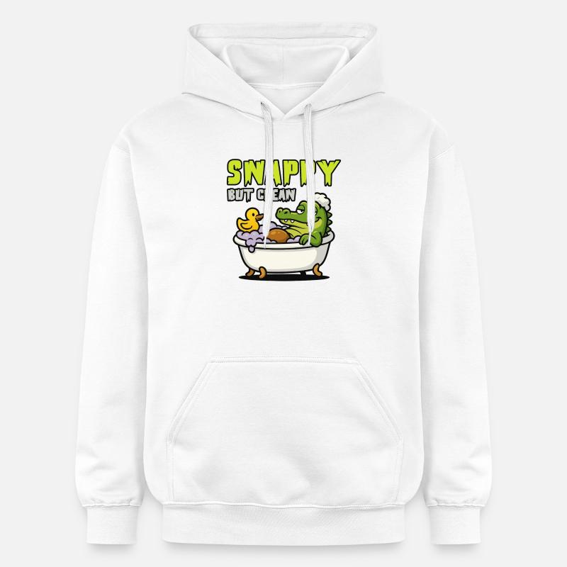 Un scapou dans le jacuzzi - Sweat à capuche Softstyle® Gildan Unisexe - blanc
