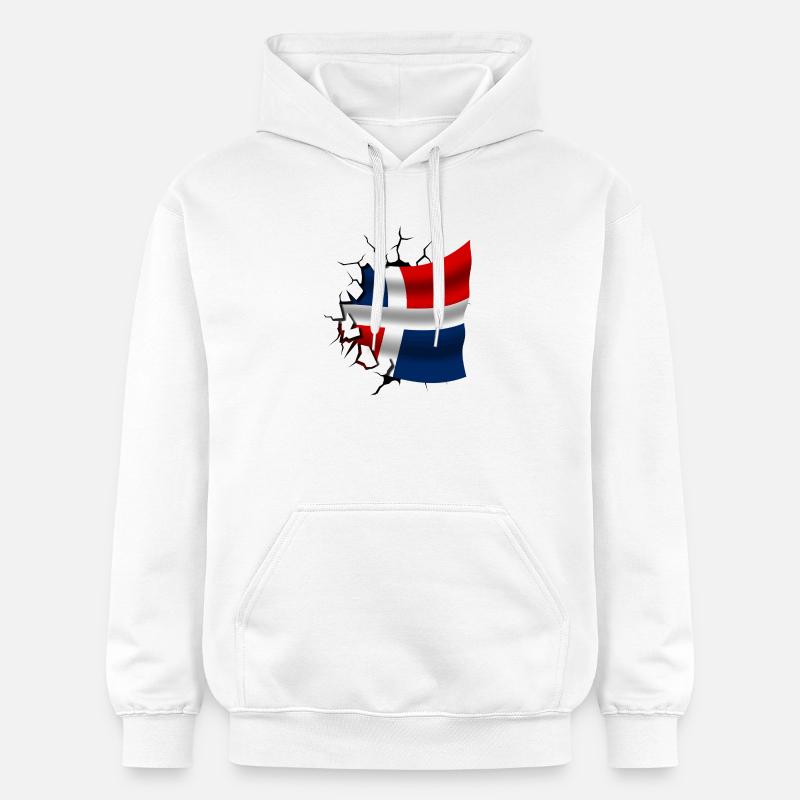 Drapeau de la République dominicaine - Sweat à capuche Softstyle® Gildan Unisexe - blanc