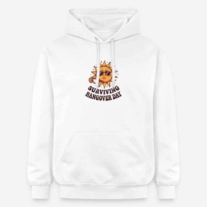 Survivre à la gueule de bois - Sweat à capuche Softstyle® Gildan Unisexe - blanc