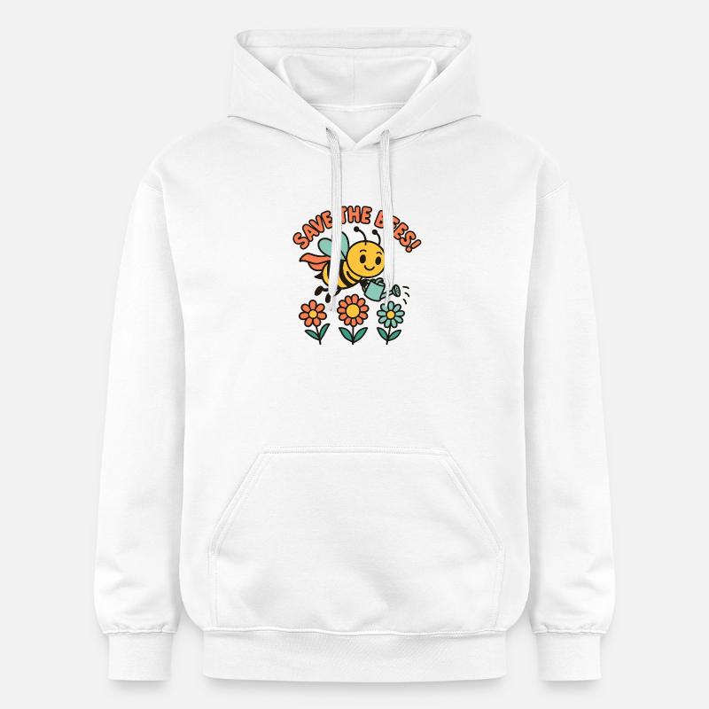 Super-héros Bee : Sauvez les abeilles ! - Sweat à capuche Softstyle® Gildan Unisexe - blanc