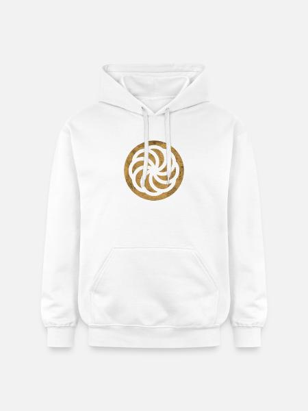 Signe d'éternité arménien dans un cercle doré - Sweat à capuche Softstyle® Gildan Unisexe - blanc