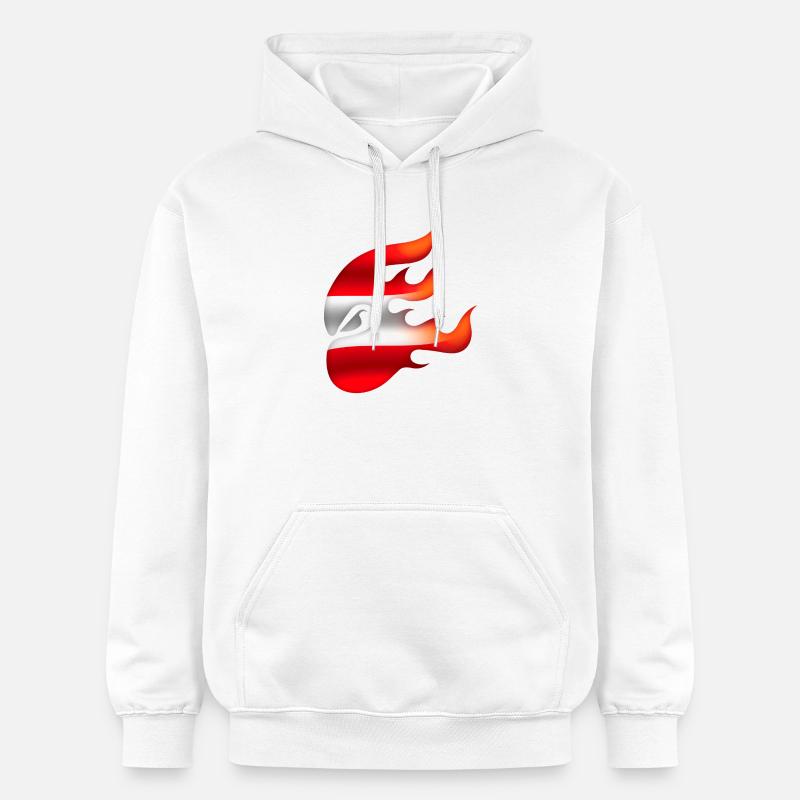 Drapeau de l’Autriche - Autriche - Ninja - Sweat à capuche Softstyle® Gildan Unisexe - blanc