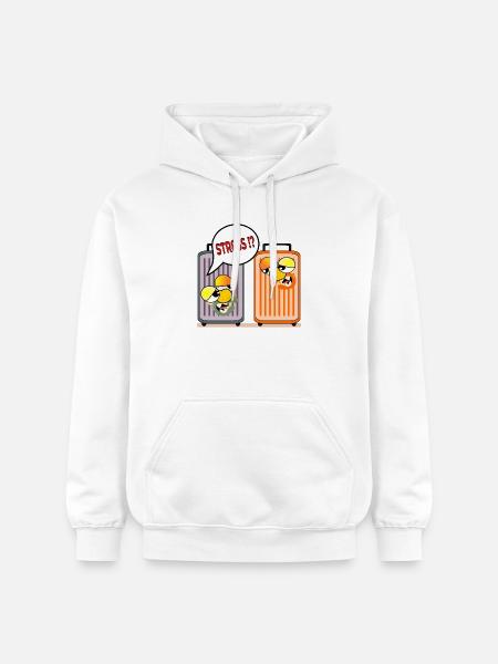 HOLIDAY STRESS HOLIDAY SUITCASE - Gildan Unisex Softstyle® Midweight Hoodie - white