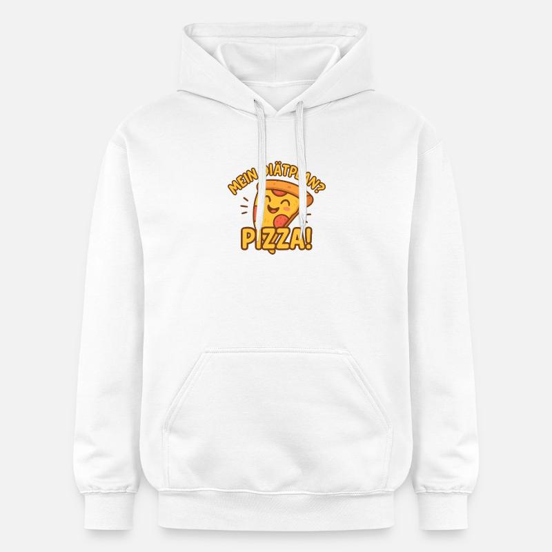 Motif de pizza amusant avec question - Sweat à capuche Softstyle® Gildan Unisexe - blanc